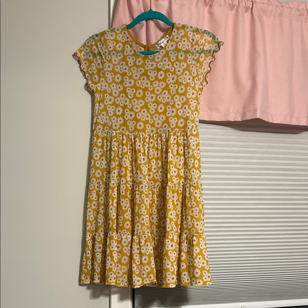 Knitworks Yellow Floral Kids Dress